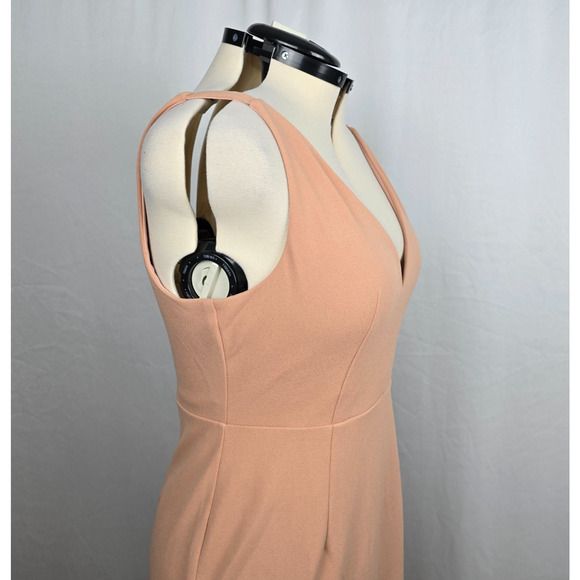 Lulus Formal Party Dress Women's XL Peach Sleeveless Maxi Deep V-Neck NWT - Picture 6 of 16